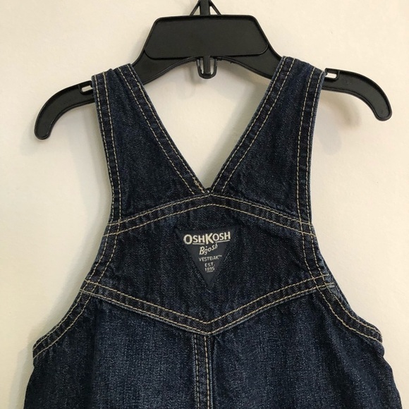 Oshkosh Bgosh Baby Blue Denim Overalls 6M - Picture 6 of 9